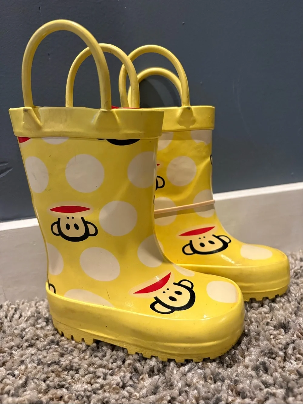 Paul Frank Yellow Rubber Rainboots Size 5 Unisex shoes